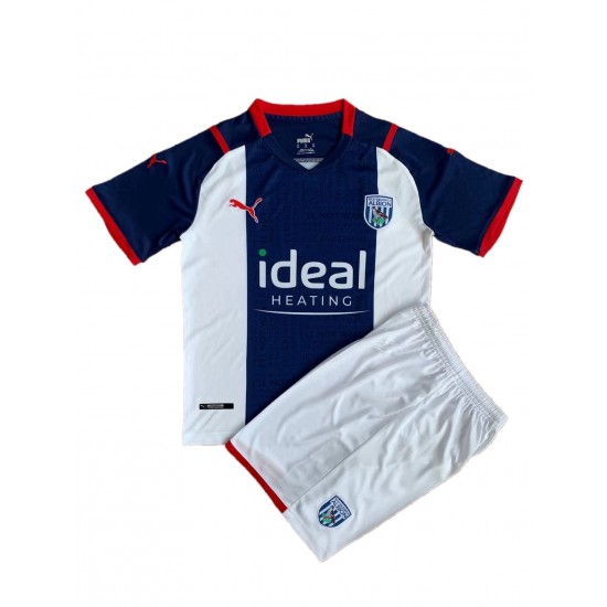 Camisola West Bromwich Albion Criança Equipamento Primeiro 2021-2022 Manga Curta